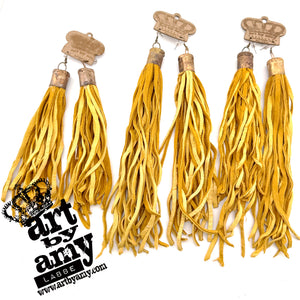 Leather Tassel Earrings