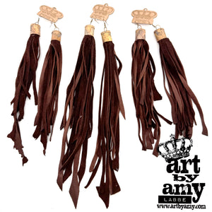 Leather Tassel Earrings