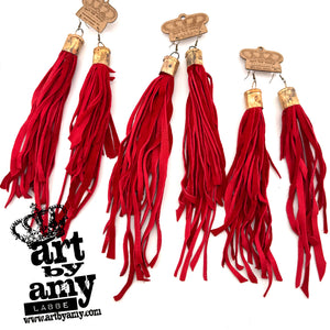 Leather Tassel Earrings
