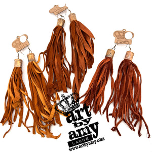 Leather Tassel Earrings