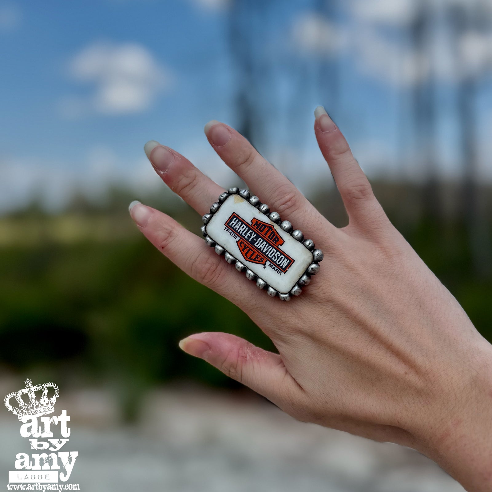 Harley Davidson Domino Ring