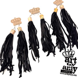 Leather Tassel Earrings