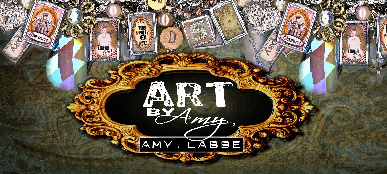 Original, one of a kind, hand-made art and vintage jewelry-ART BY AMY