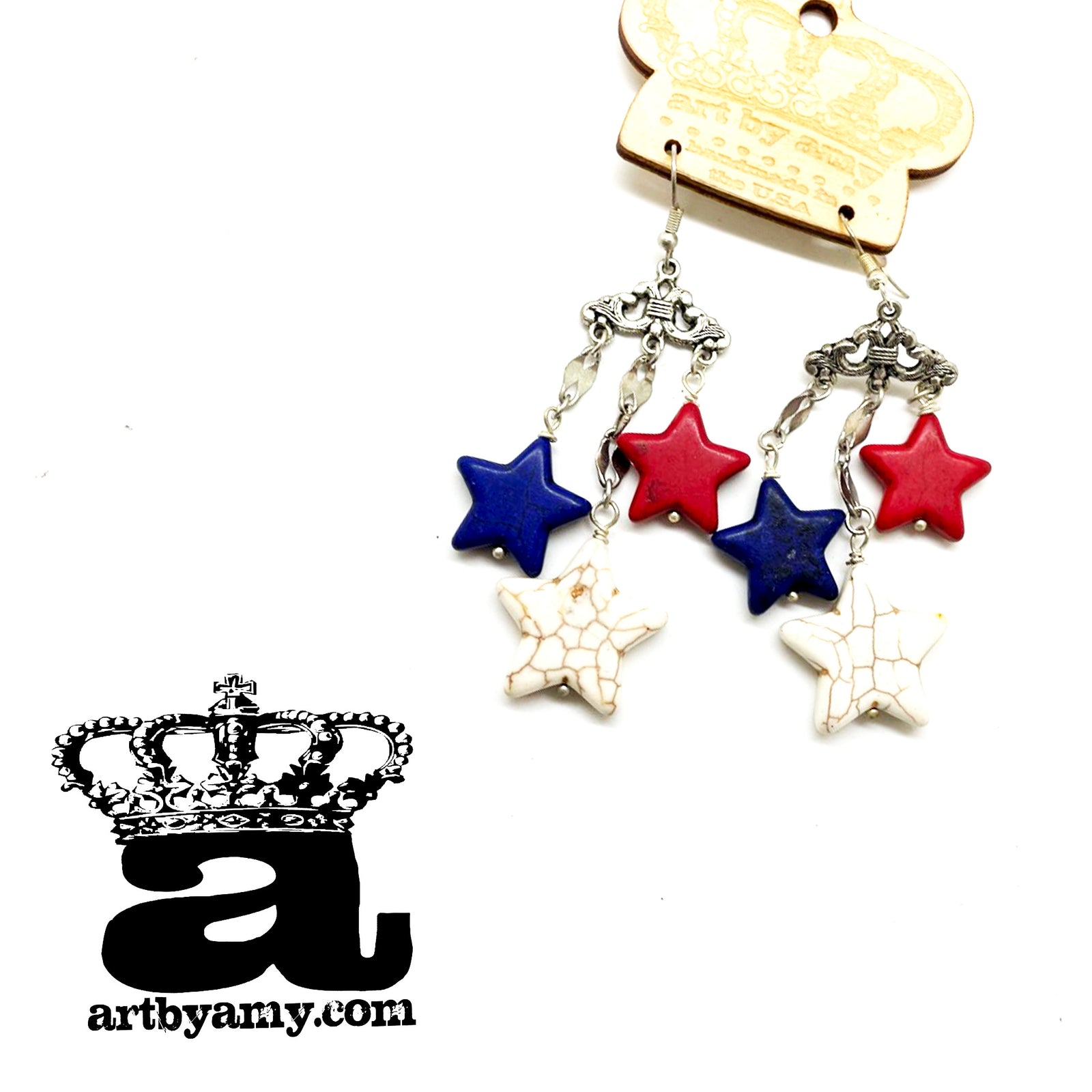 Star Spangled Chandelier Earring
