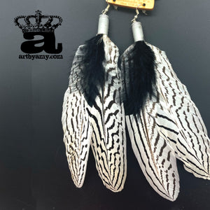 Feather Bullet Earrings