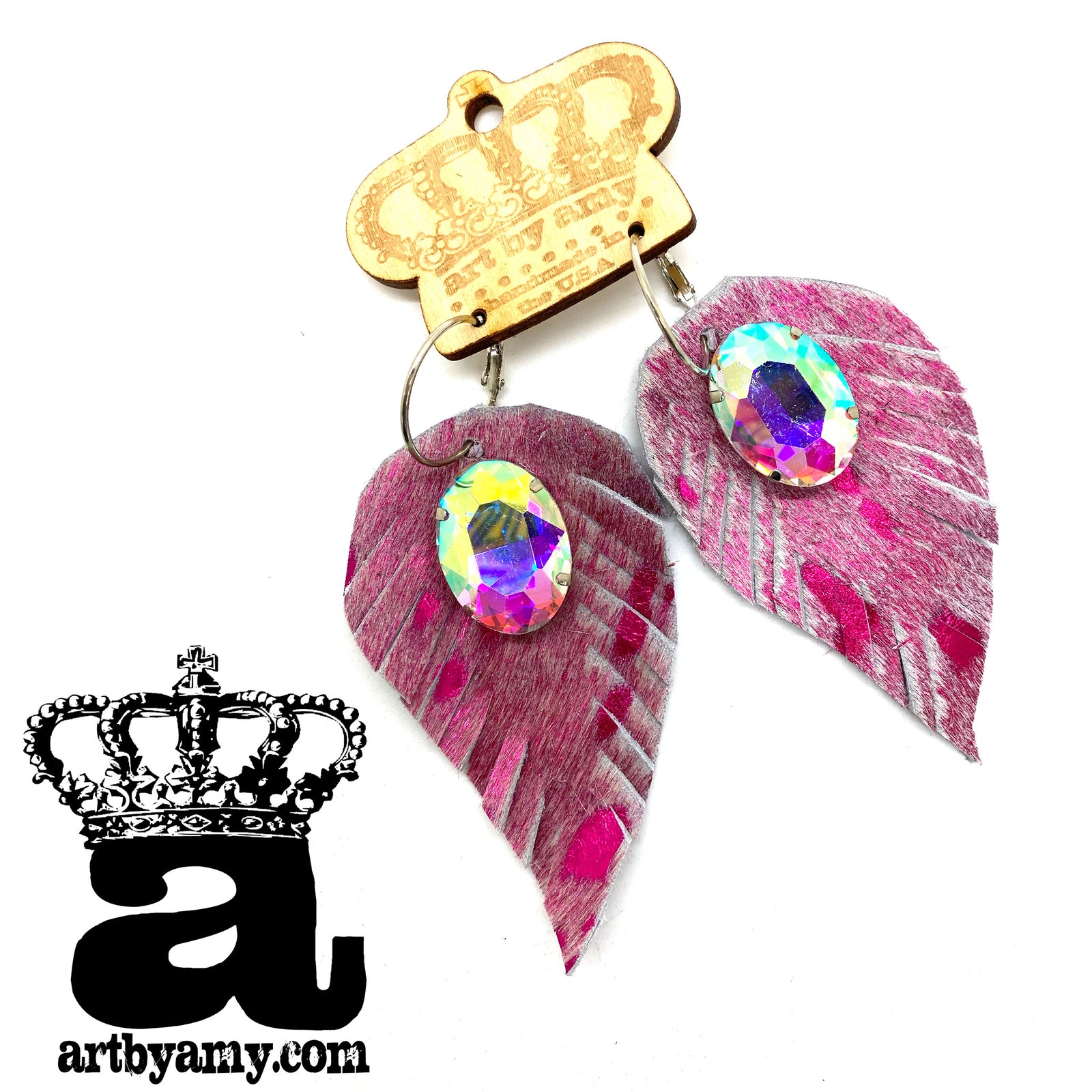 Blingin Pink Feather Earring