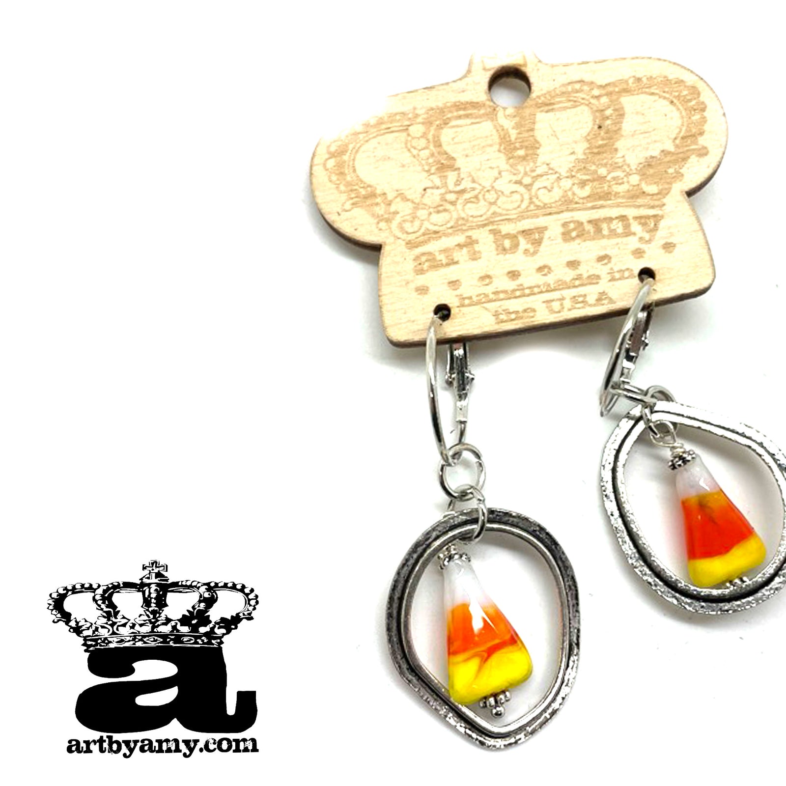 Candy Corn Hoop Earring