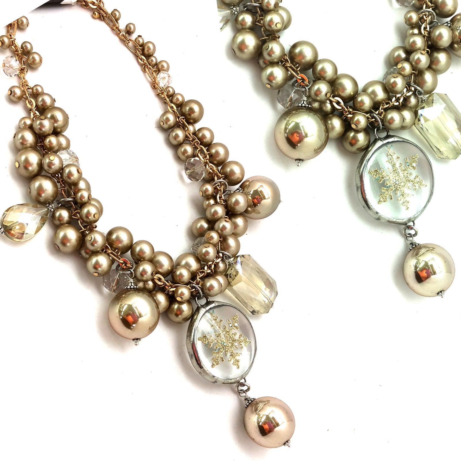 Champagne Snowflake ChaCha Necklace