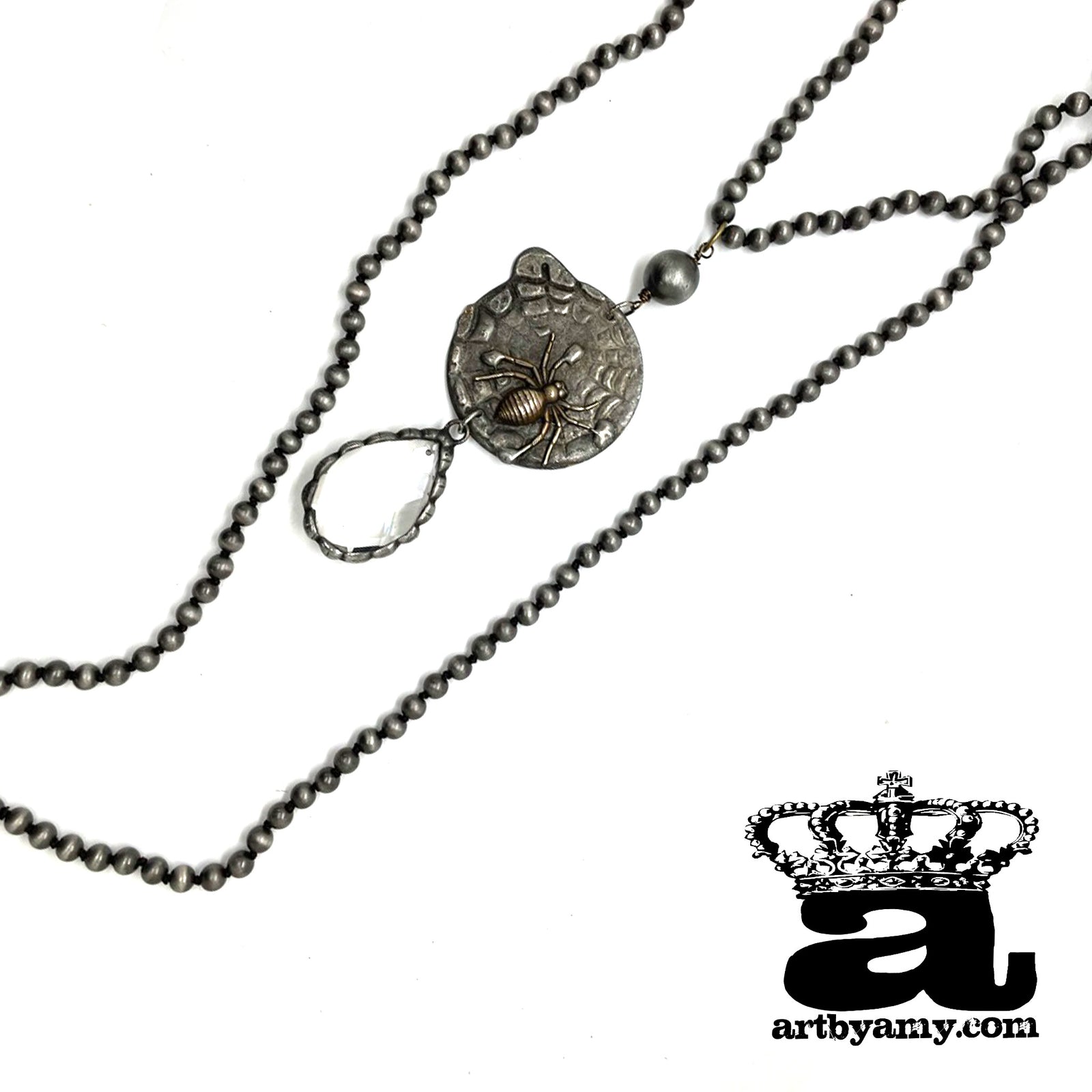 Halloween Cowboy Spider  Necklace