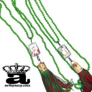Sassy Santa Snowman Tassel