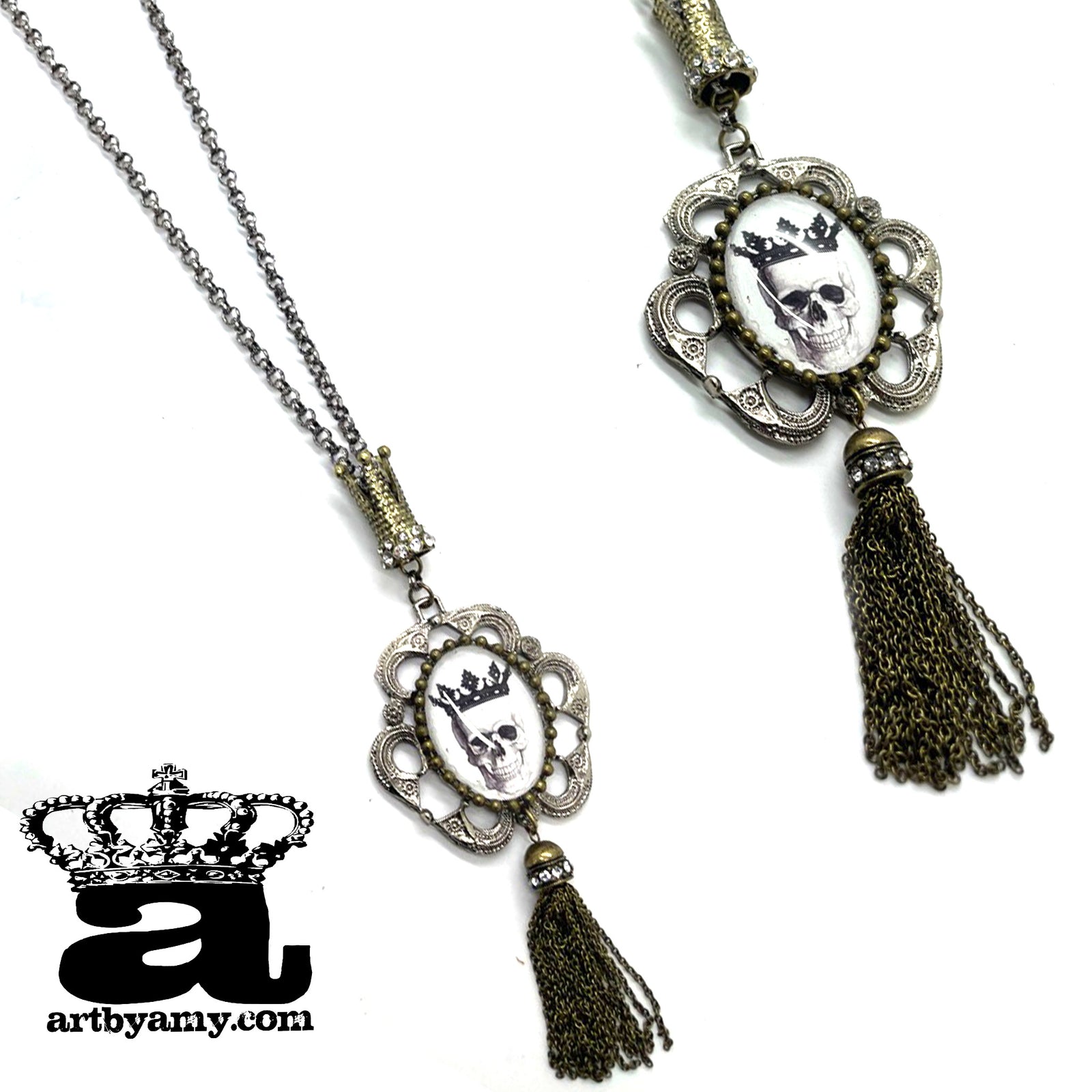 Halloween White Witch Necklace